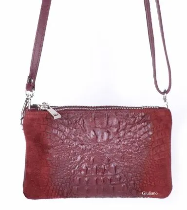 Crocodile Embossed Italian Purse