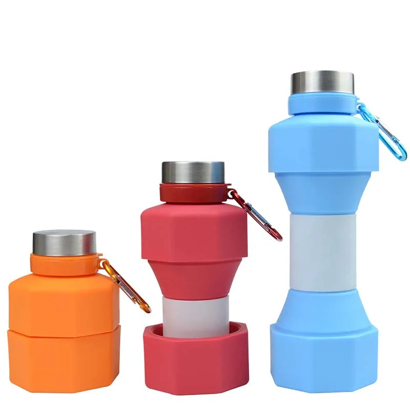 Dbeck® Eco-Friendly Food Grade Silicone Collapsible Dumbbell Water Bottle