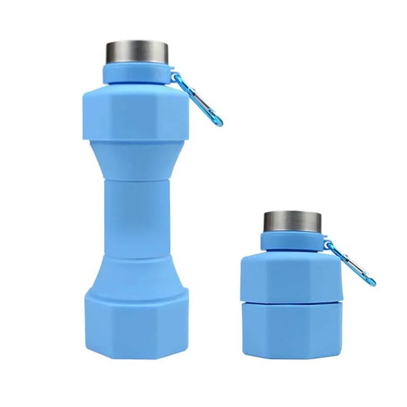 Dbeck® Eco-Friendly Food Grade Silicone Collapsible Dumbbell Water Bottle