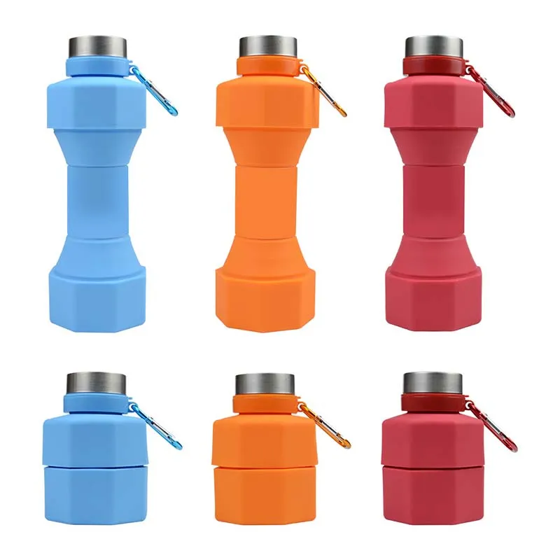 Dbeck® Eco-Friendly Food Grade Silicone Collapsible Dumbbell Water Bottle