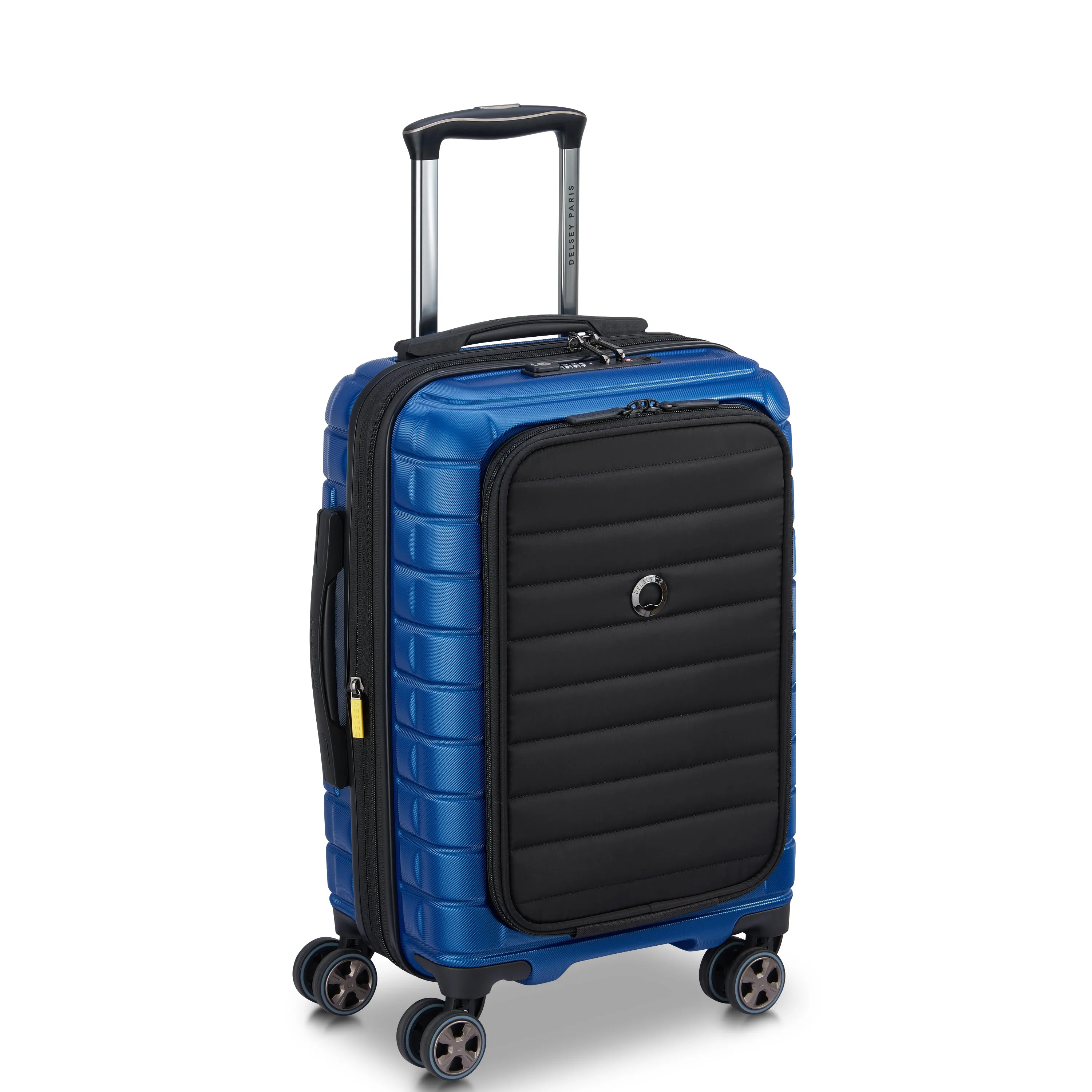 Delsey Shadow 5.0 55cm Hardcase Expandable  4 Double Wheel  Bus Soft Cabin Luggage Trolley Case Blue - 287880202