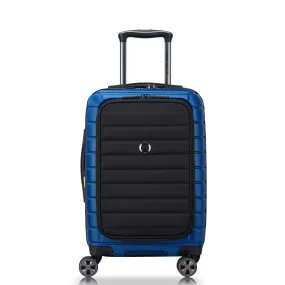 Delsey Shadow 5.0 55cm Hardcase Expandable  4 Double Wheel  Bus Soft Cabin Luggage Trolley Case Blue - 287880202