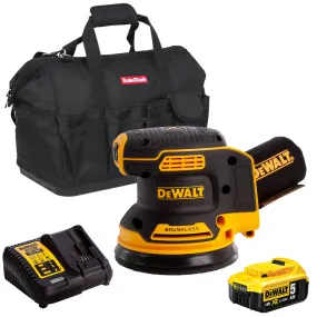 DeWalt DCW210N 18V Brushless 125mm Random Orbital Sander with 1 x 5.0Ah Battery & Charger in Bag