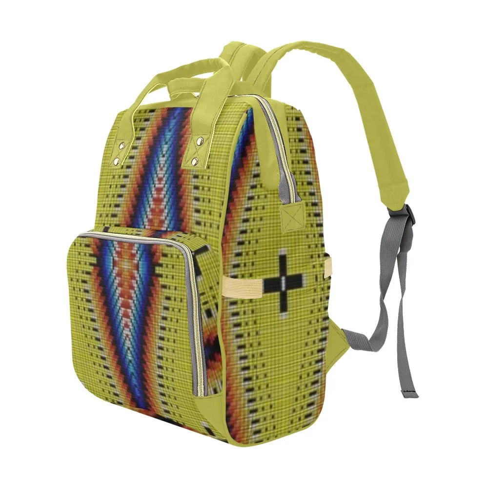 Diamond in the Bluff Yellow Multi-Function Diaper Backpack/Diaper Bag