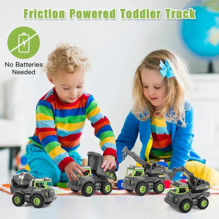 ENGINEERING METAL TEAM CAR UNBREAKABLE ENGINEERING AUTOMOBILE CONSTRUCTION CAR MACHINE TOYS SET FOR CHILDREN