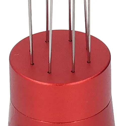 EXCLUZO Coffee Distribution Tool, Easy Cleaning Fixed Needle Distribution Tool for Restaurant (Red with Magnet)