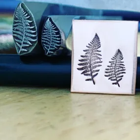 Ferns Full Two sizes! Metal Hand Stamp.