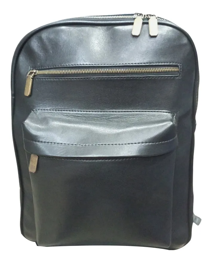 Genuine Leather Black Laptop Bag - LB001