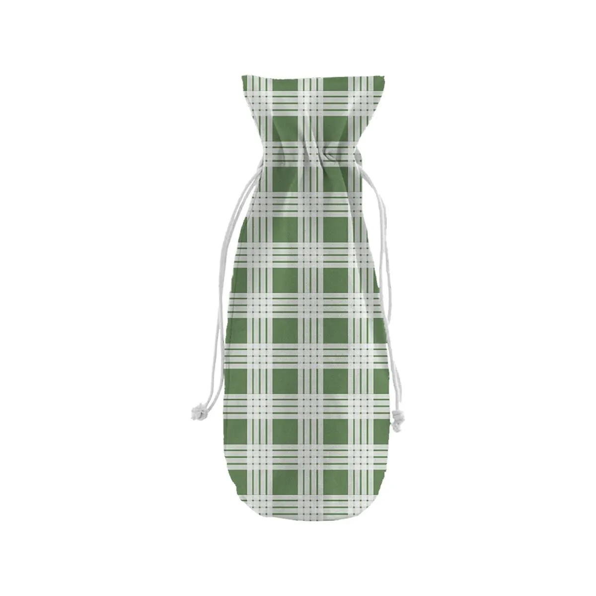 Green Palaka Wine Bottle Bag