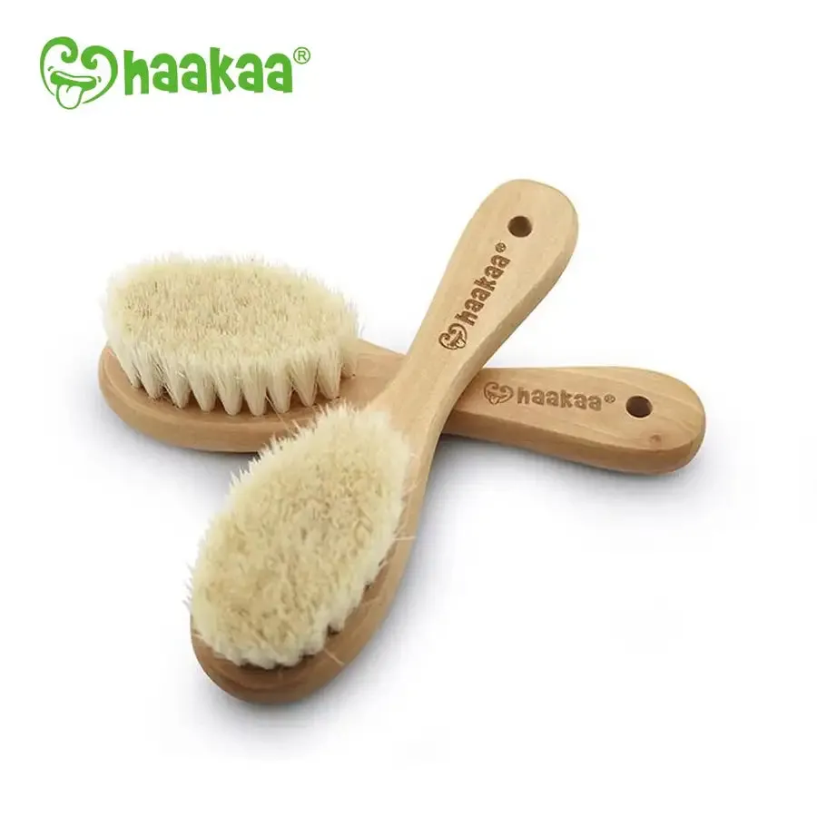 Haakaa	 Goat Wool Wooden Baby Hair Brush