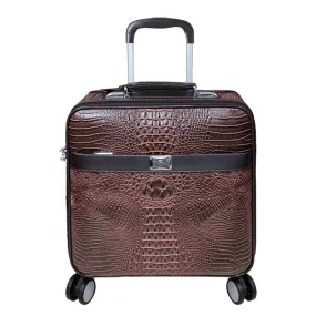 Hard Shell 16inch Cabin Trolley Bag | 45L Capacity | Brown