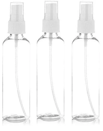 healthvit Empty 100ml Reffilable Transparent Spray Bottle - Pack of 3 For makeup,cosmetic, Scent Spray, perfumes ,toiletries liquid containers