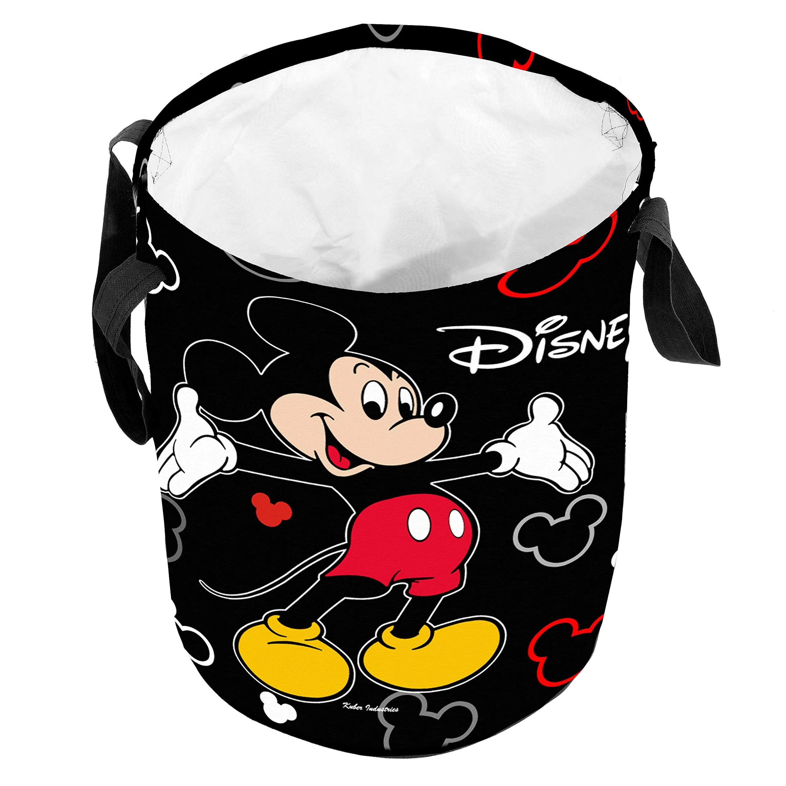 Heart Home Disney Print Waterproof Cotton Laundry Bag, Toy Storage, Laundry Basket Organizer 45 L (Black)- HEART4619