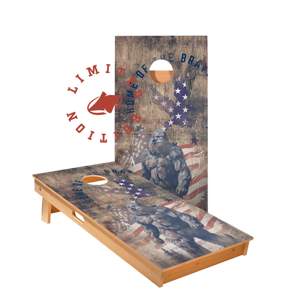 Home of the Brave Sasquatch Limited Edition Star Cornhole Boards | 07.24 Drop