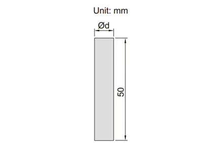 Insize (9.5-10MM) 51 Pin Gauge Set 4166-10, DIN 2267 Grade 1 HRC62-65,  - 1 μm