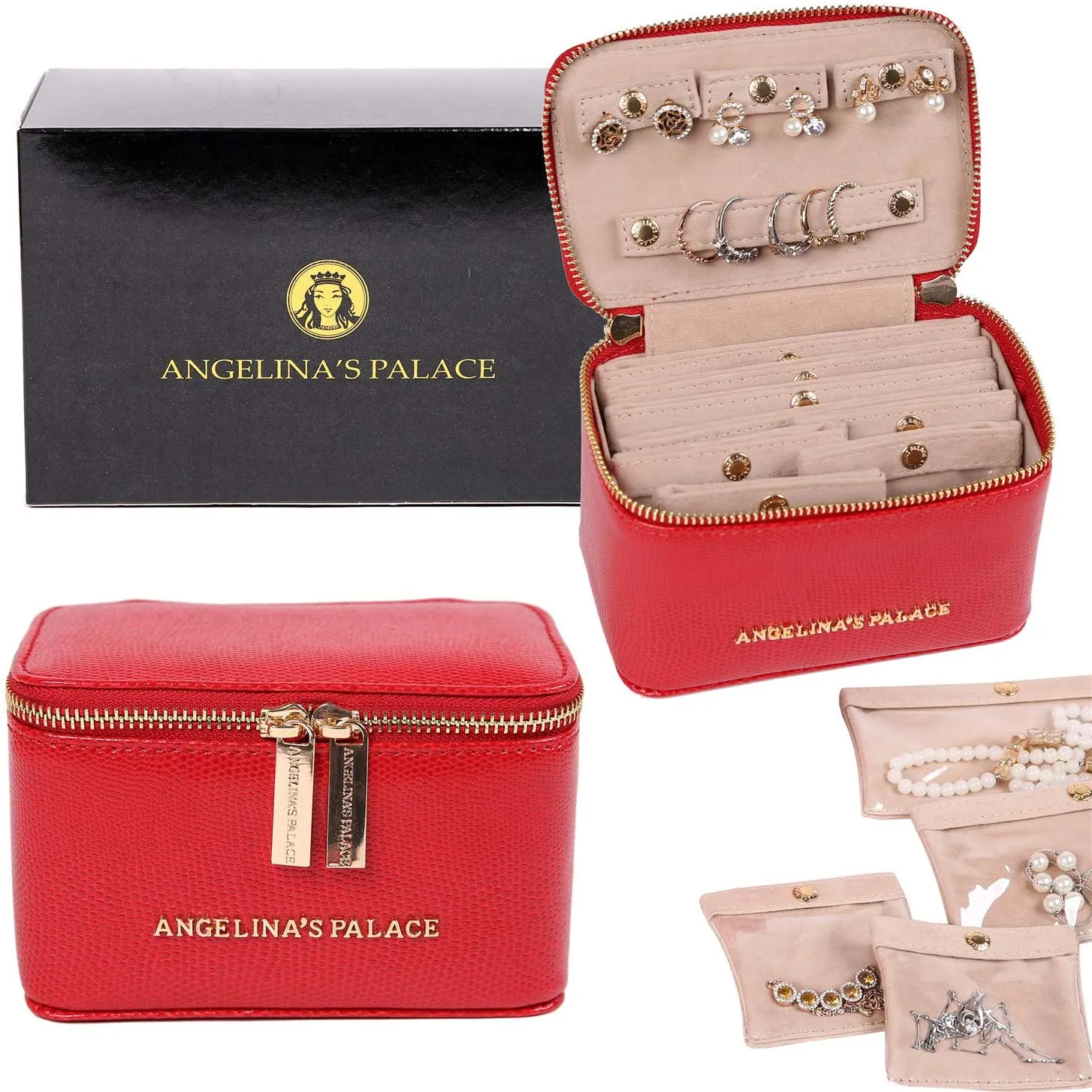 Jewelry Organizer Case Red