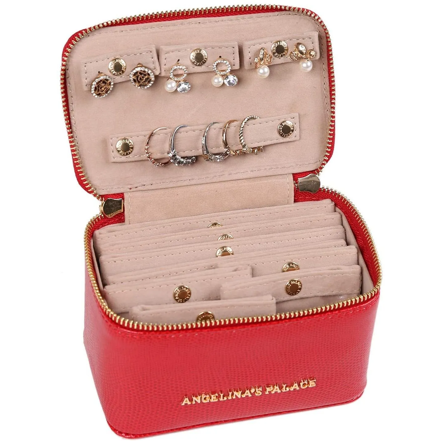 Jewelry Organizer Case Red