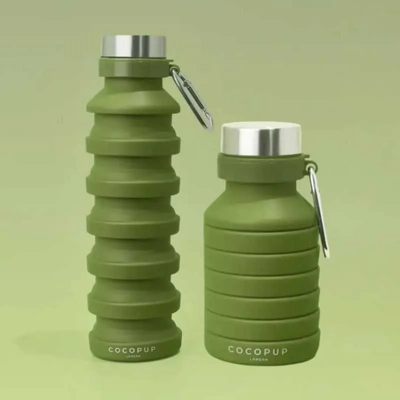 Khaki Collapsible Water Bottle