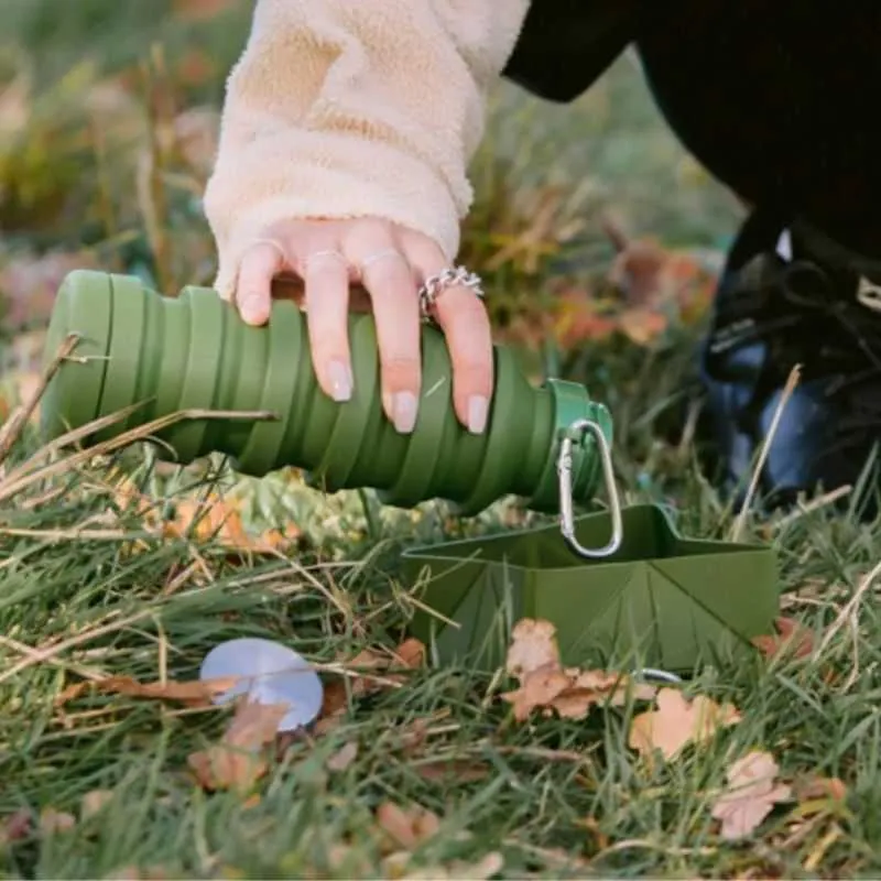 Khaki Collapsible Water Bottle