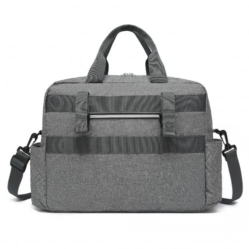 Kono Versatile Diaper Changing Tote Bag with Built-In Changing Mat, Thermal Insulation, Waterproof - Grey