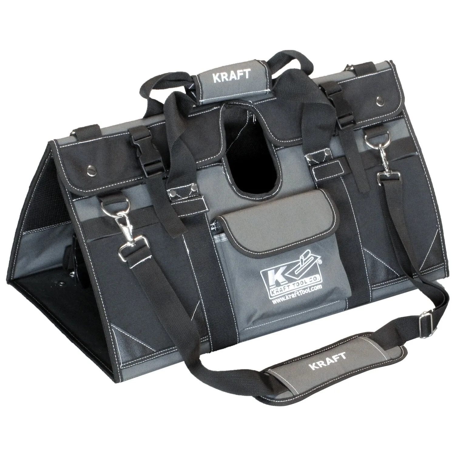 Kraft Tool CC1005 EZY-Tote Tool Carrier with 48" Square End Bull Float, Knucklehead II Bracket, and (4) 6 Ft. 1-3/4" Button Handles