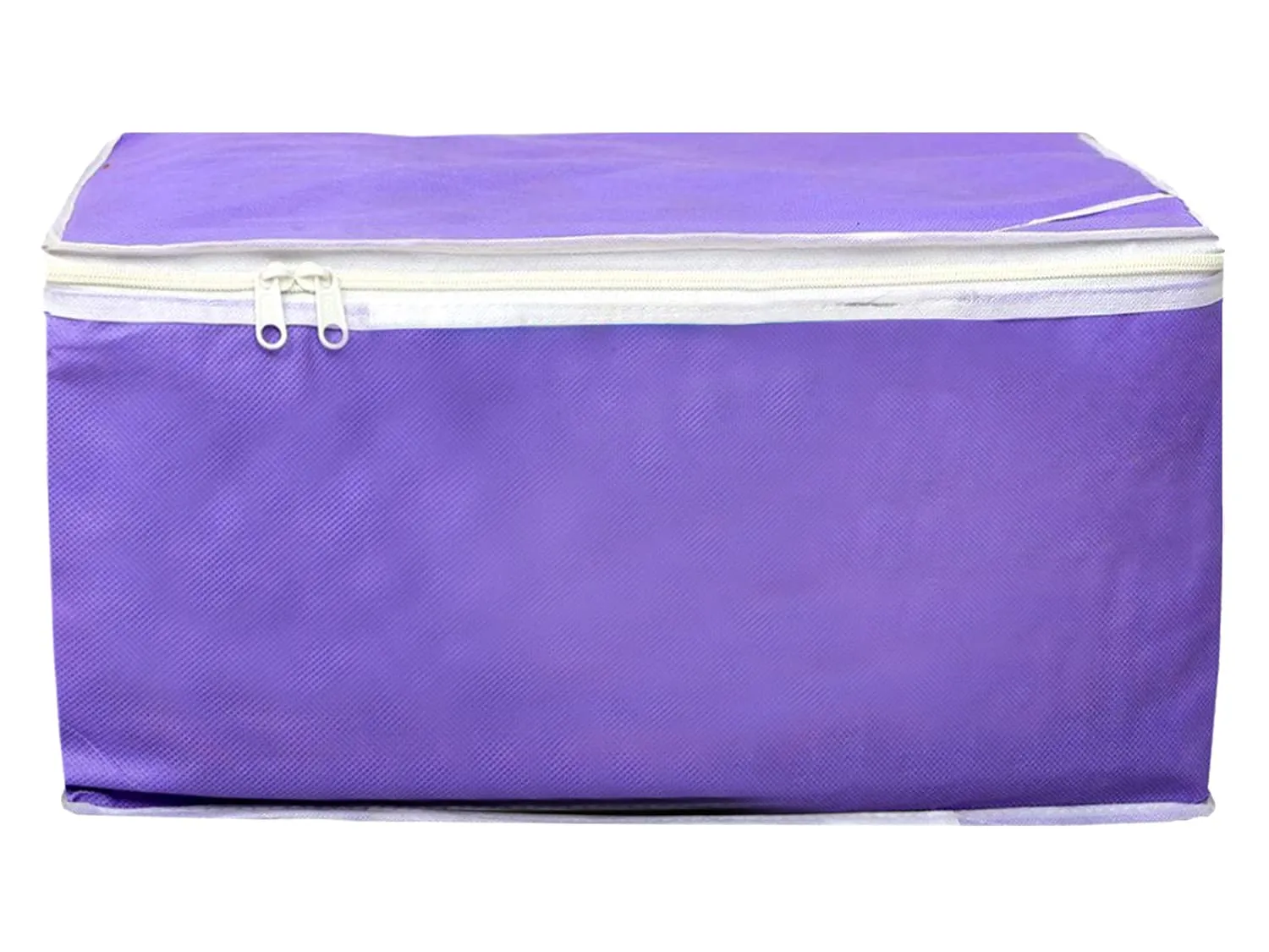 Kuber Industries Wardrobe Organizer for Clothes|Non Woven Drawer Organizer|Cloth Cover Bags for Storage (Purple, Polyester)