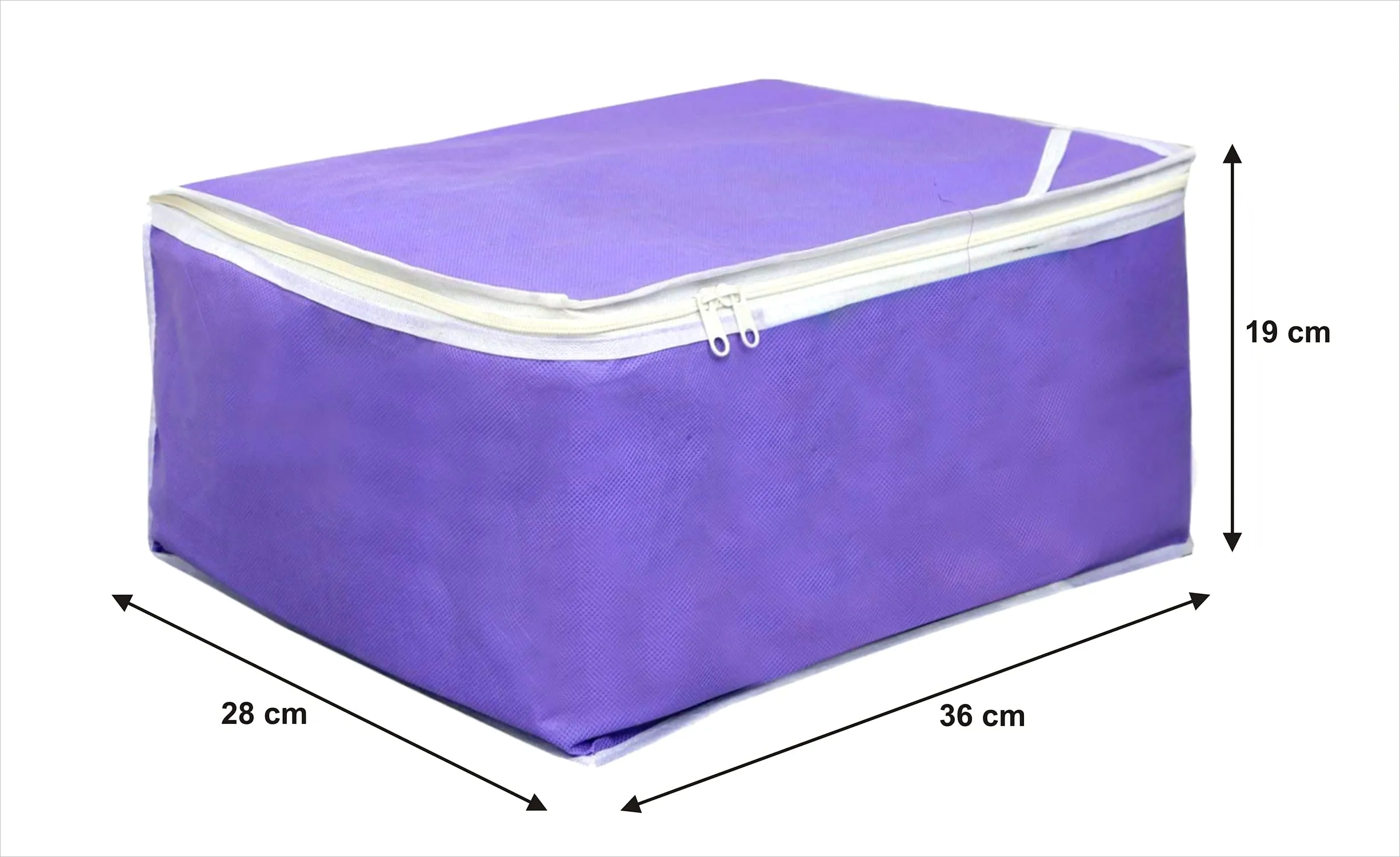 Kuber Industries Wardrobe Organizer for Clothes|Non Woven Drawer Organizer|Cloth Cover Bags for Storage (Purple, Polyester)