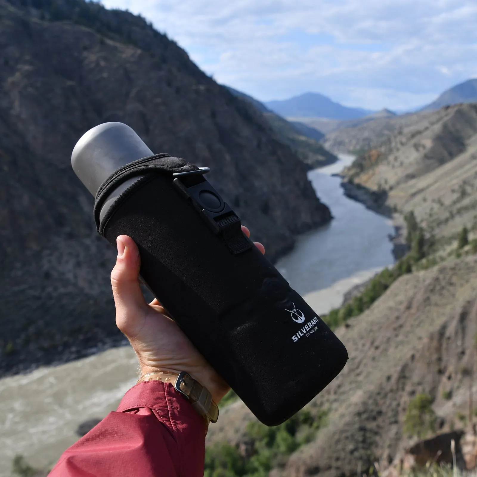 Large Titanium Water Bottle With Titanium Cup