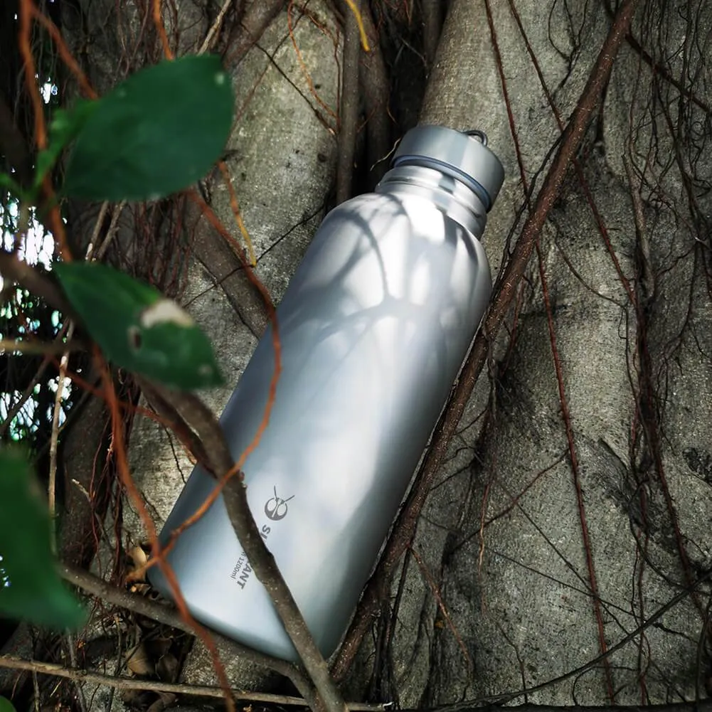 Large Titanium Water Bottle With Titanium Cup