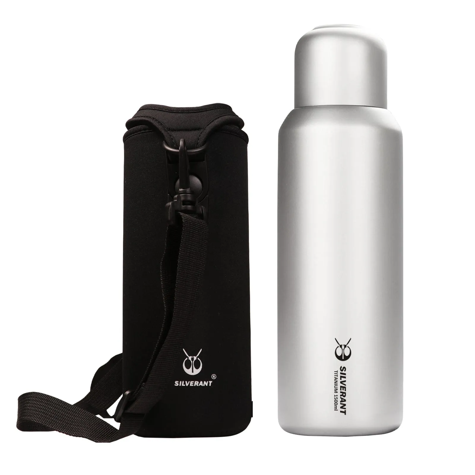 Large Titanium Water Bottle With Titanium Cup