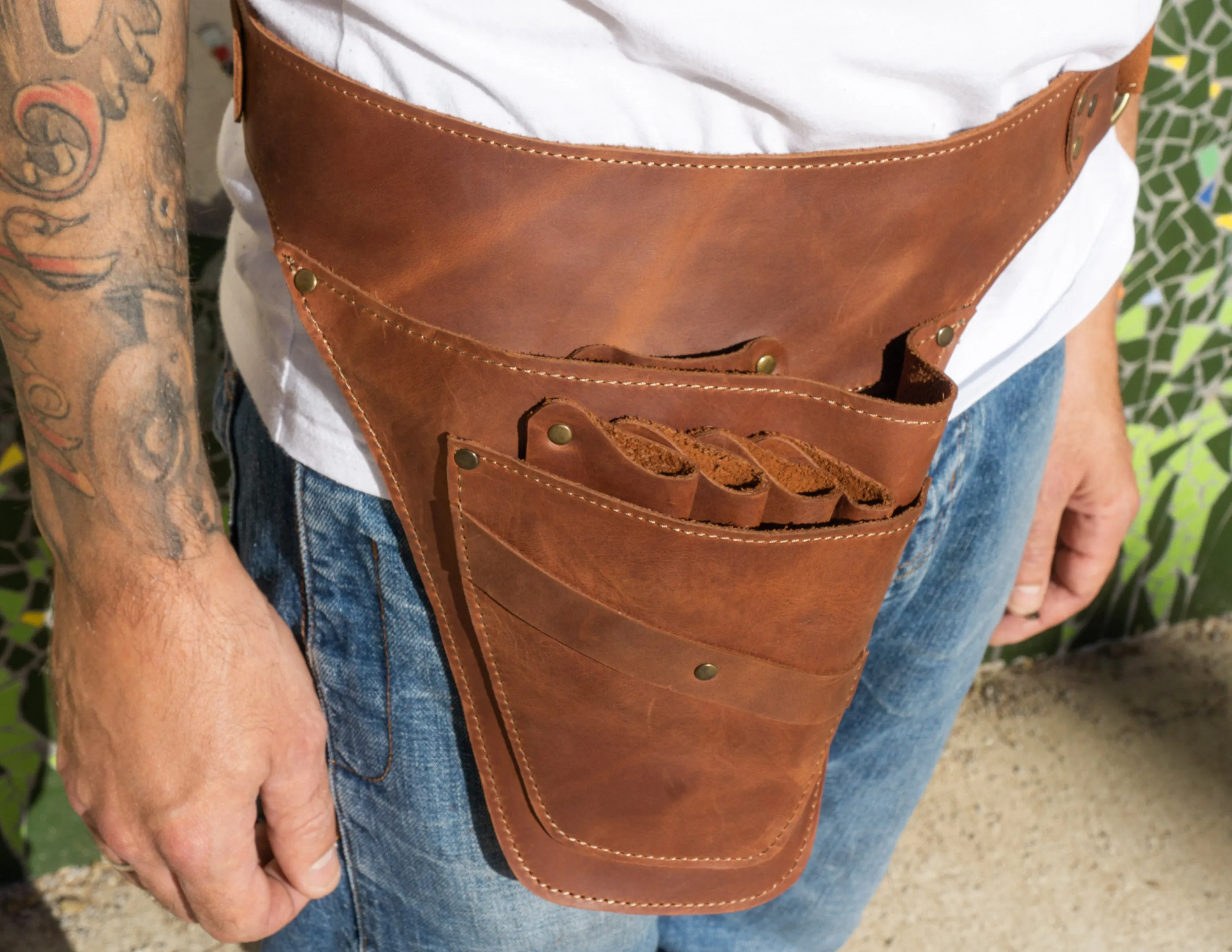 Leather tool belt | Florist tool belt, Hairdressing tool belt, Scissor Holster Pouch