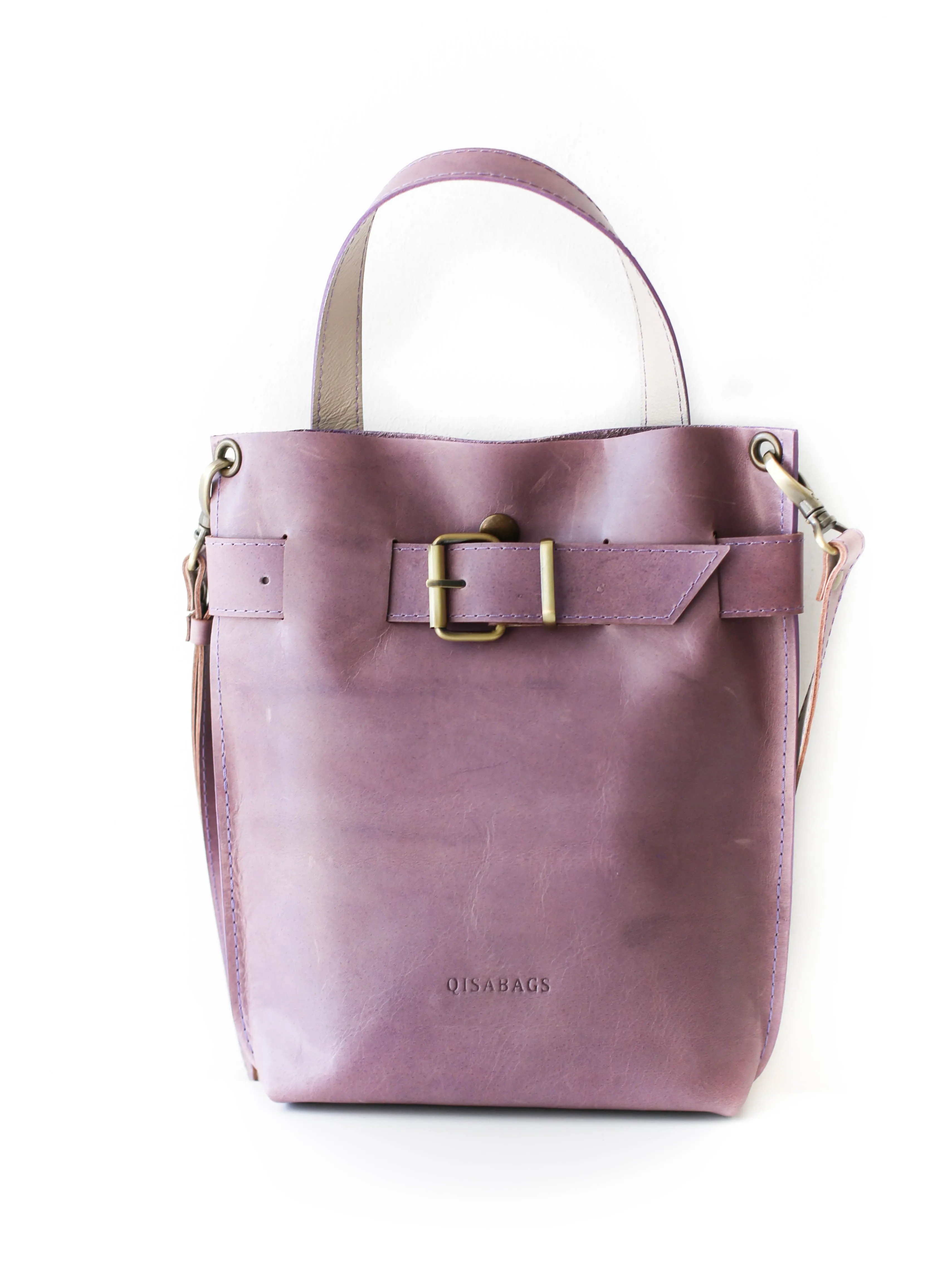 Lilac Mini Leather Backpack