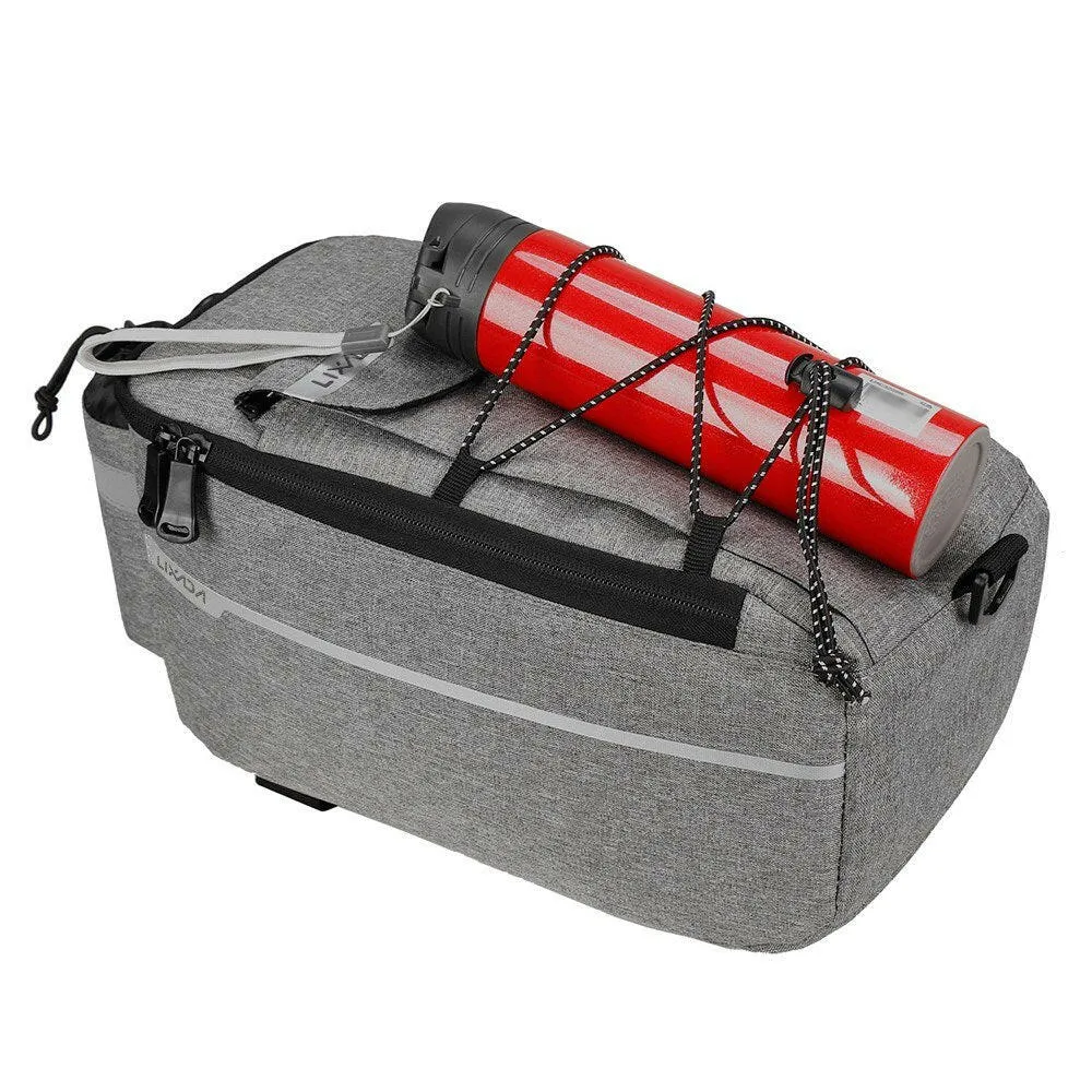 Lixada Insulated Trunk Cooler Bag with Rain Cover Waterproof Cycling Bicycle Rear Rack Storage Luggage Bag Reflective MTB Bike Pannier Bag Shoulder Bag