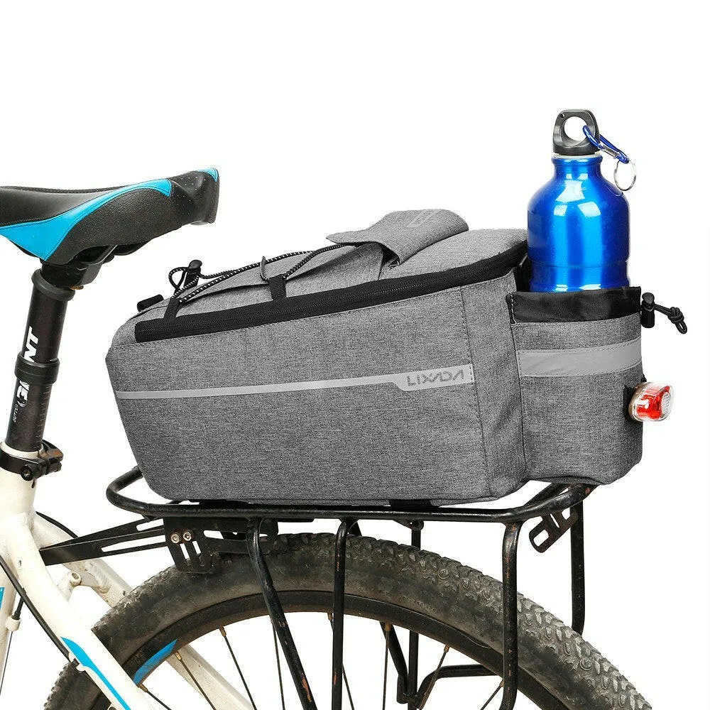 Lixada Insulated Trunk Cooler Bag with Rain Cover Waterproof Cycling Bicycle Rear Rack Storage Luggage Bag Reflective MTB Bike Pannier Bag Shoulder Bag