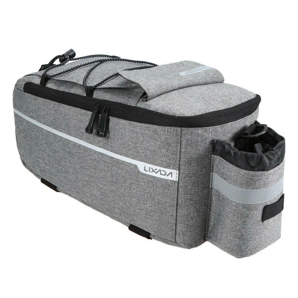 Lixada Insulated Trunk Cooler Bag with Rain Cover Waterproof Cycling Bicycle Rear Rack Storage Luggage Bag Reflective MTB Bike Pannier Bag Shoulder Bag