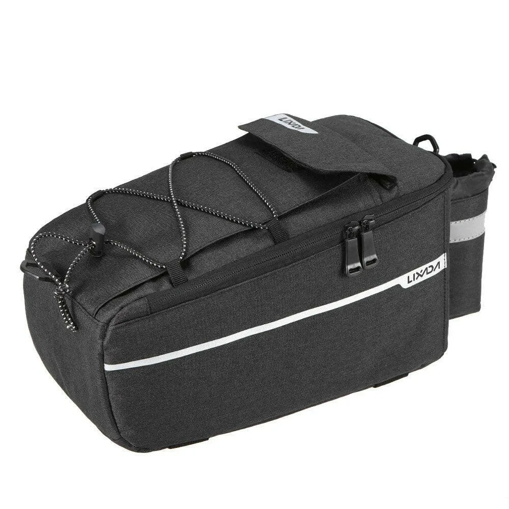 Lixada Insulated Trunk Cooler Bag with Rain Cover Waterproof Cycling Bicycle Rear Rack Storage Luggage Bag Reflective MTB Bike Pannier Bag Shoulder Bag