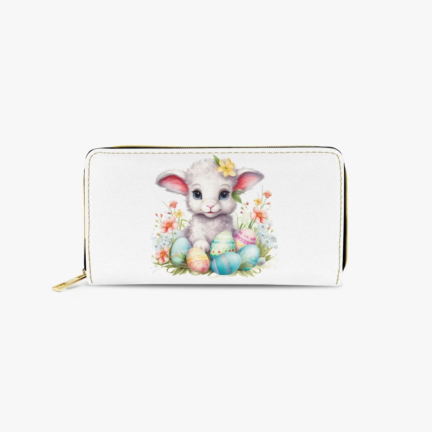 Long Type Zipper Purse - Easter, Lamb