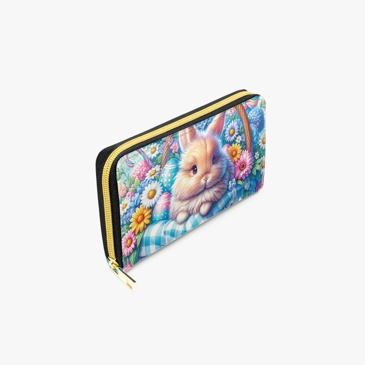 Long Type Zipper Purse, Easter, Rabbit, awd-623