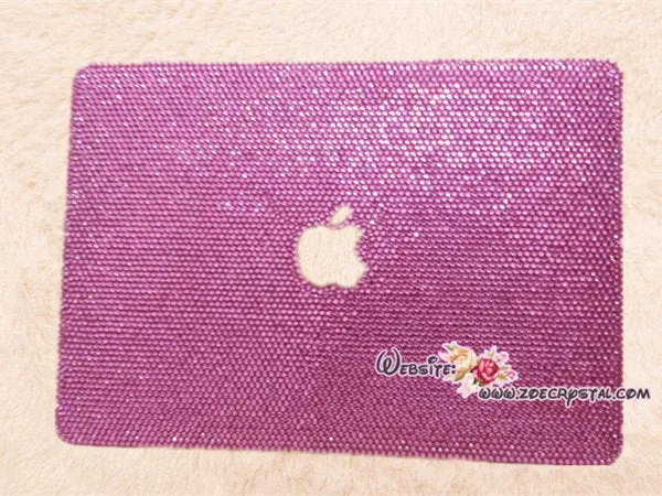 MACBOOK Case -Cover -Fuchsia Crystal Rhinestones Bedazzled Sparkly Shinny Kim Kardashian Kylie Jenner