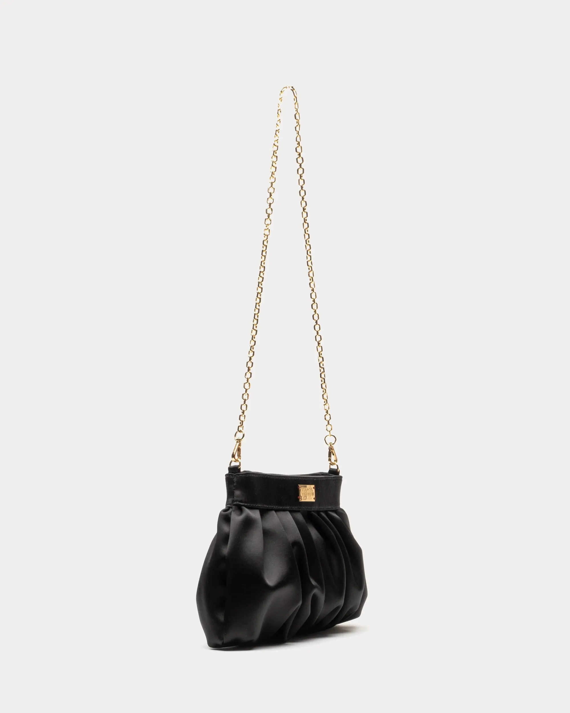 Nora Clutch Satin Black