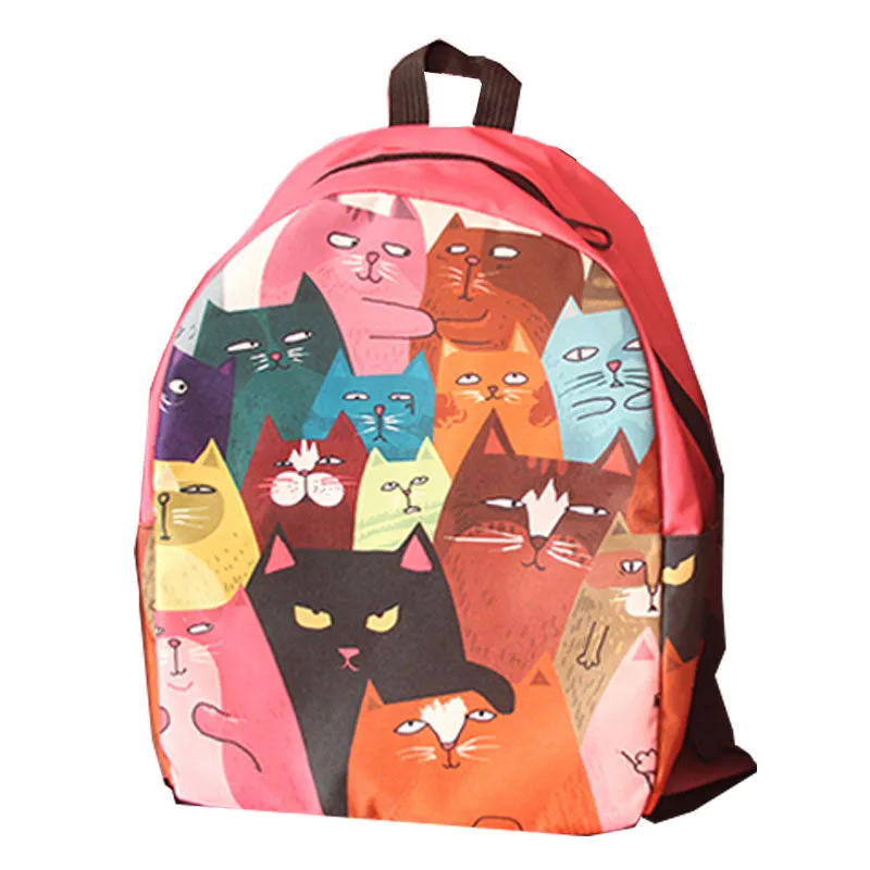 Novelty Creative Canvas Cat Backpack