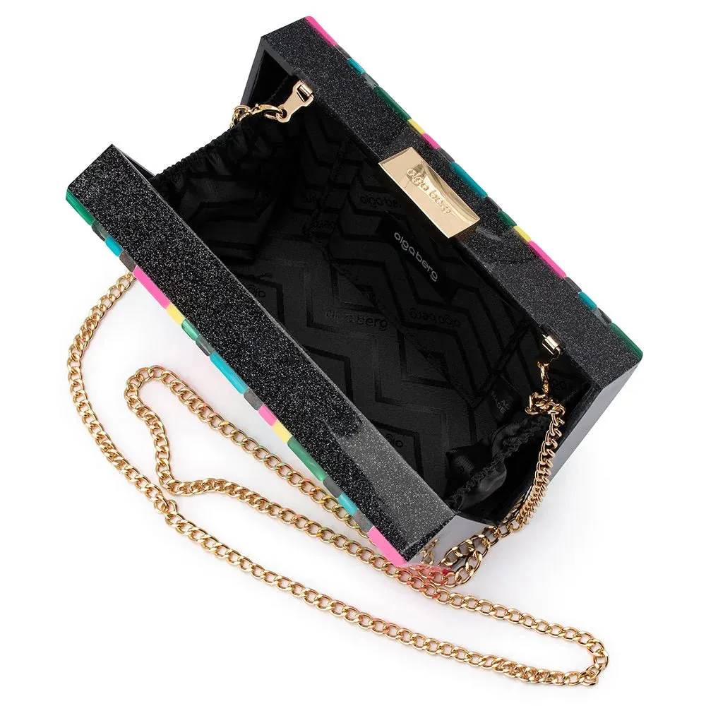 OB2098 FELICIA STRIPED ACRYLIC CLUTCH