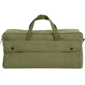 Olive Drab - Military Brass Zipper Mechanics Jumbo Tool Bag