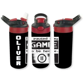 Personalized Kids' 12oz Double Walled Stainless Steel Bottle - Game Pause