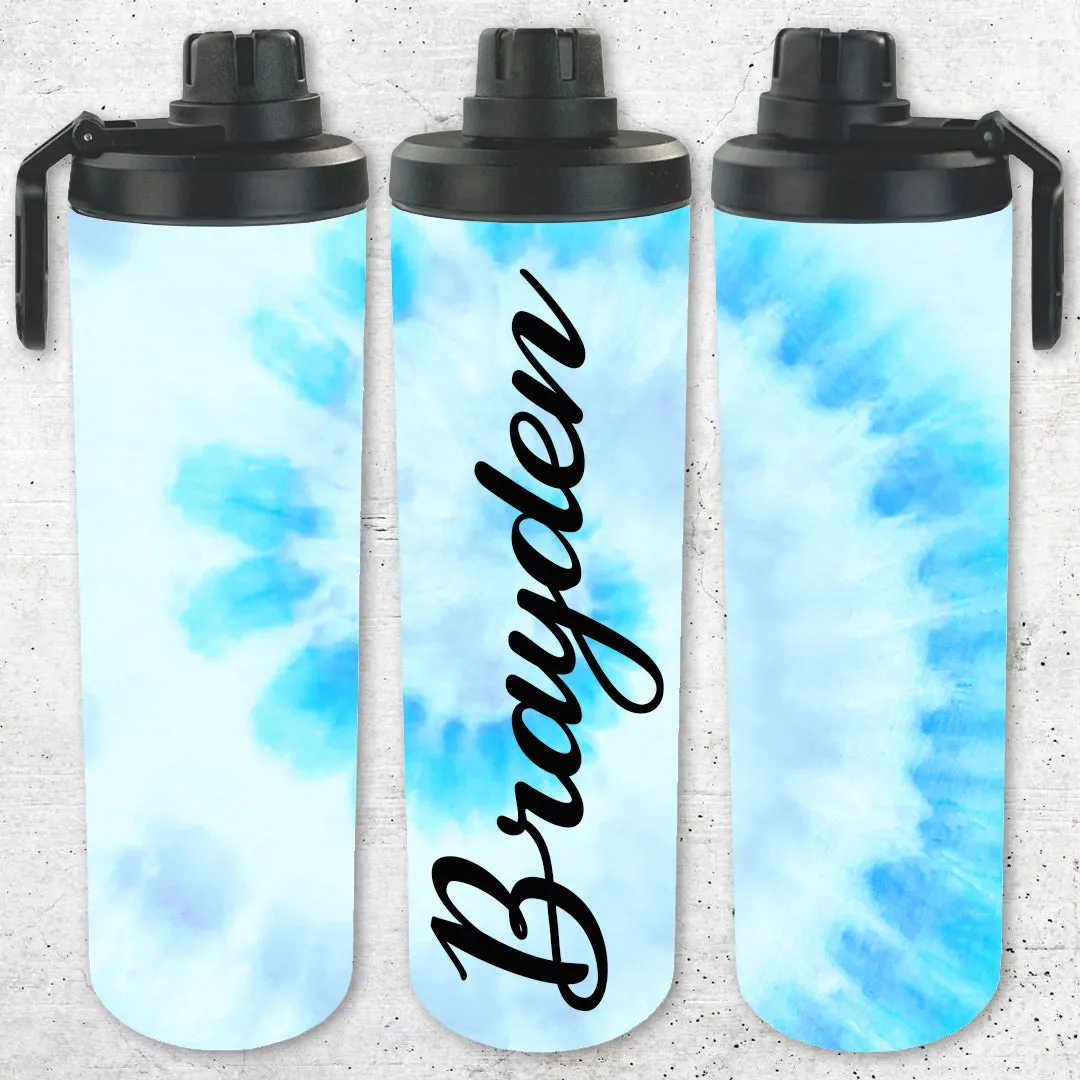 Personalized Tie Dye 30oz Double Walled Stainless Steel Bottle