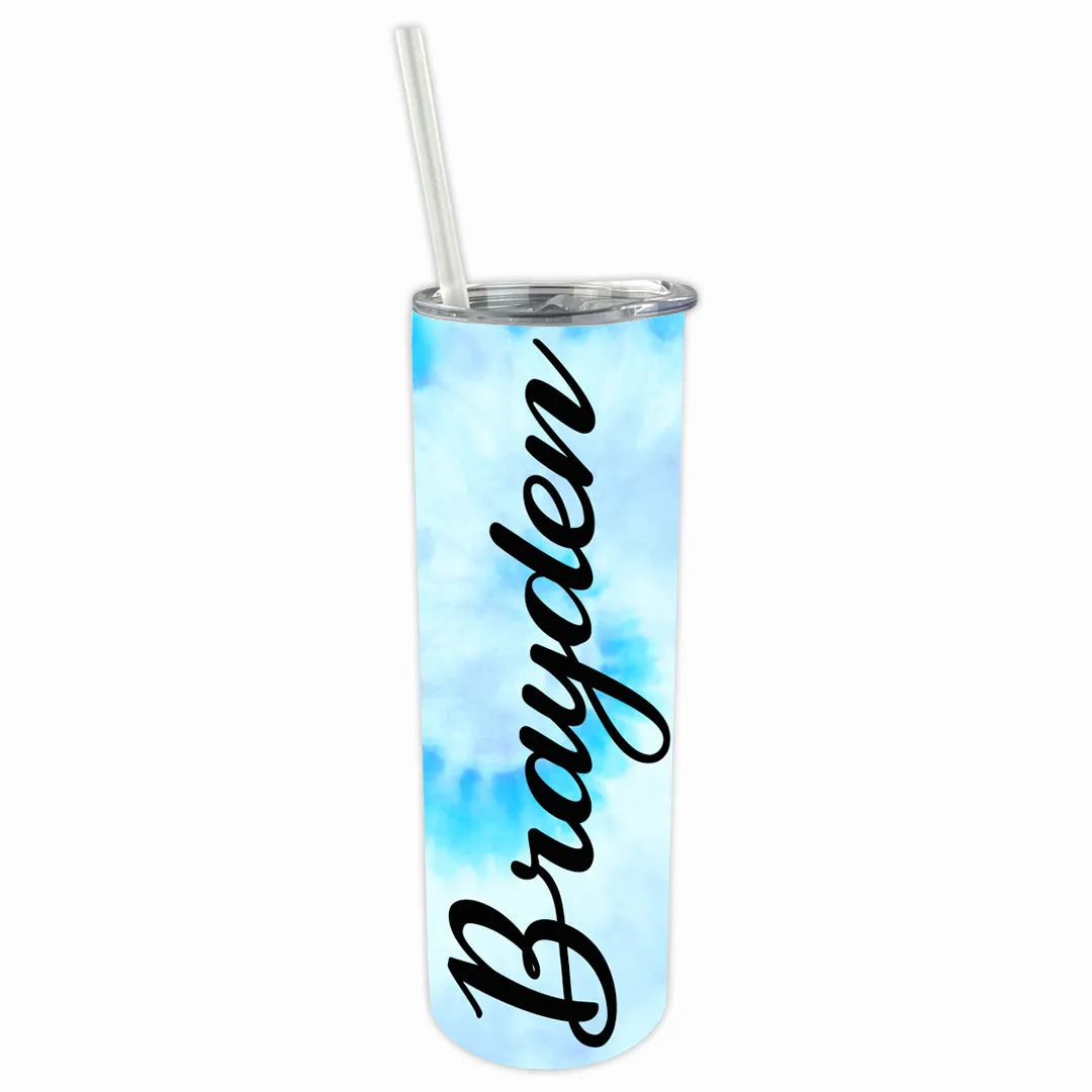 Personalized Tie Dye 30oz Double Walled Stainless Steel Bottle