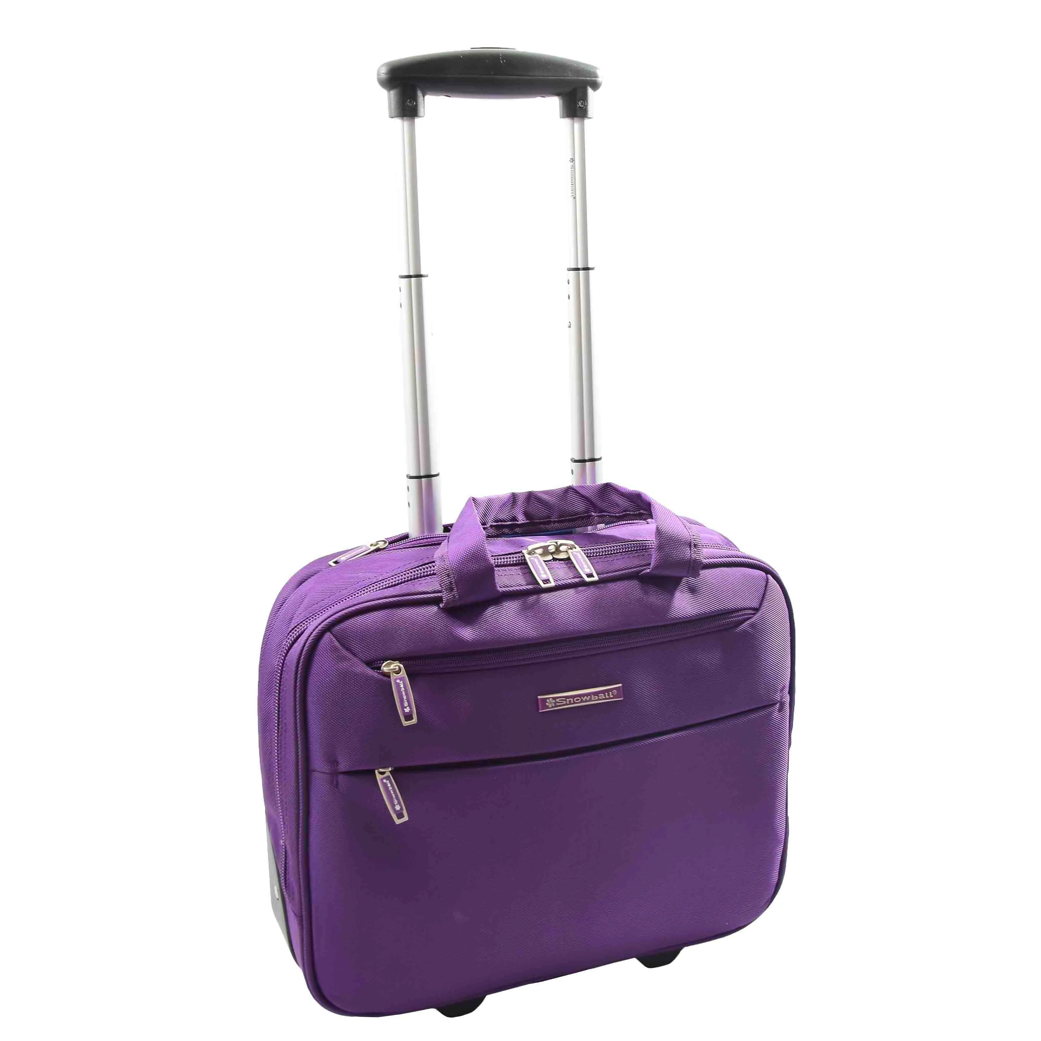 Pilot Case Roller Briefcase Business Travel Carry-on Cabin Size Laptop Bag A681 Purple