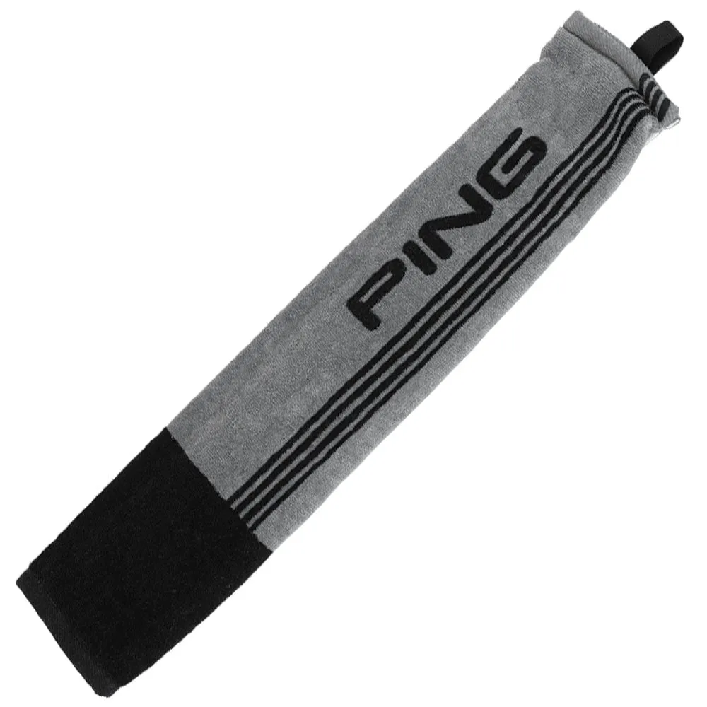 Ping Trifold Towel - Grey/Black