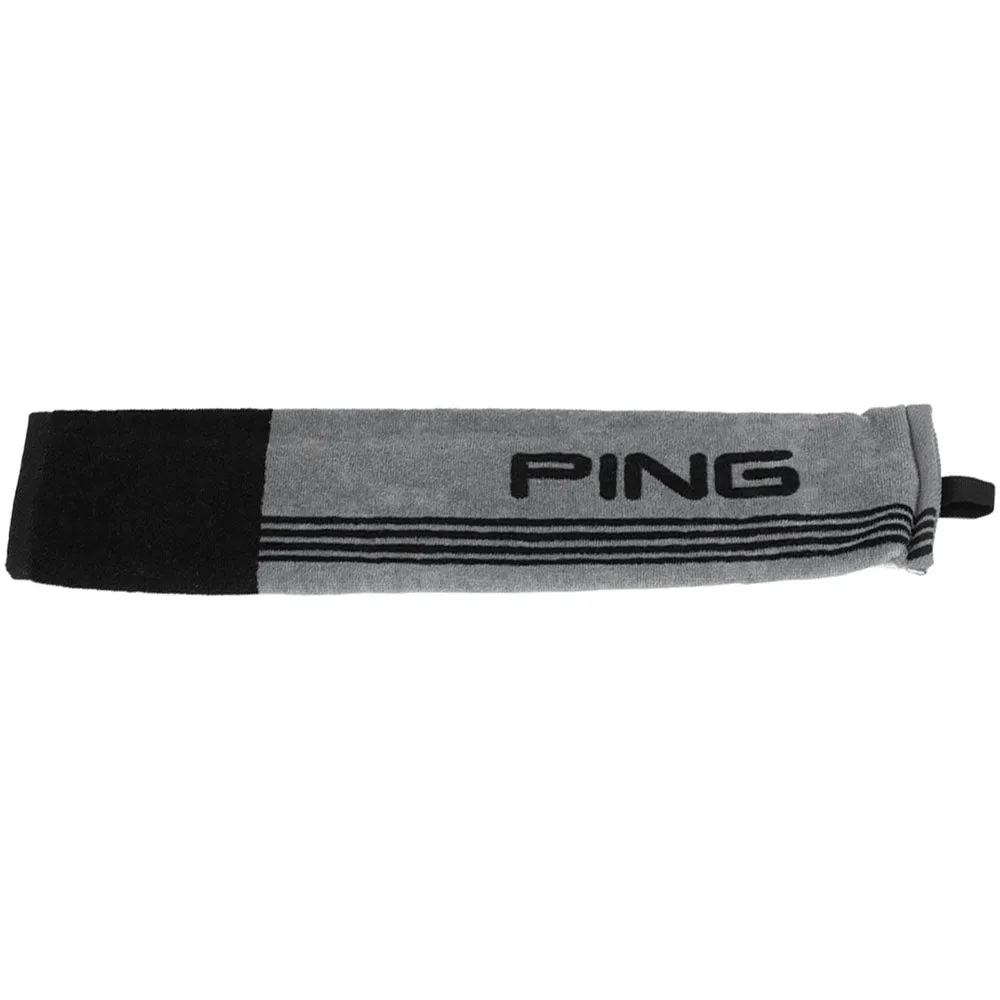 Ping Trifold Towel - Grey/Black