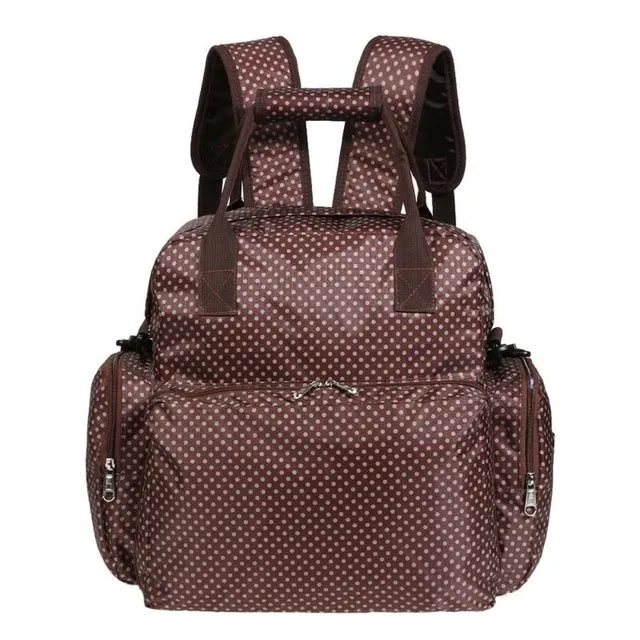 Polka Dot Backpack Style Diaper Bag